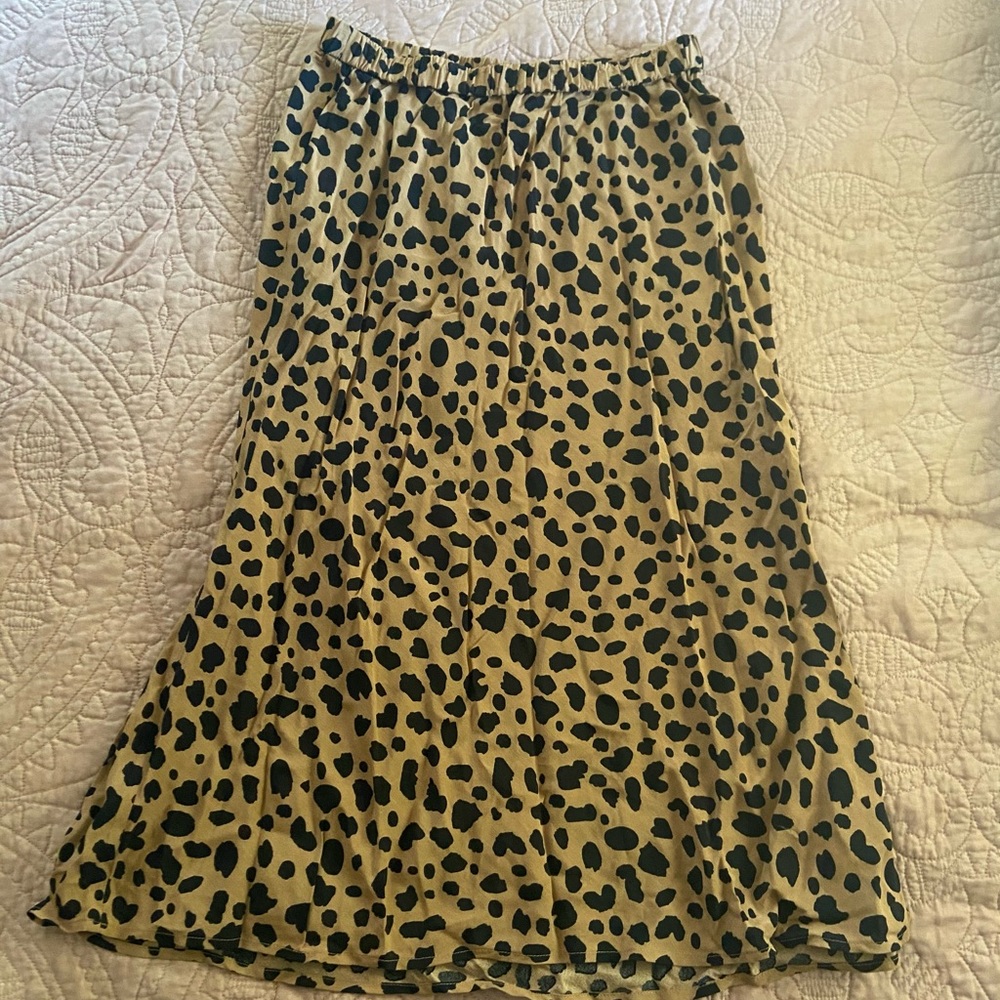 Gap leopard midi skirt